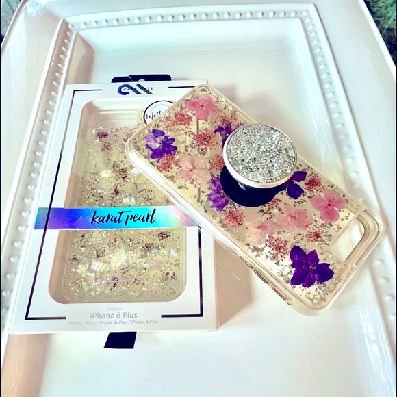 I PHONE 8 PLUS  NEW & USED  CASE MATE  with Bling PopSocket - Picture 2 of 14